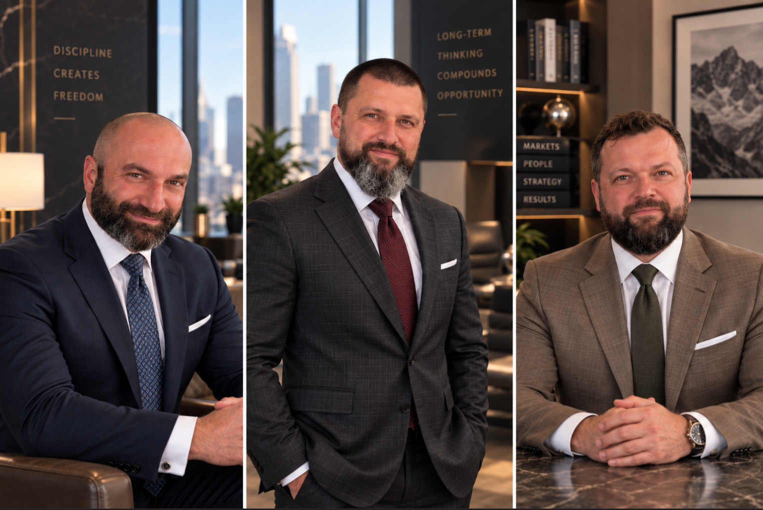 The three co-founders and managing partners of United Path Capital
